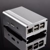 Kovová krabička RPI-B04 pre Raspberry Pi 3 Model 3B/2B/B+ Čierna