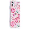 AppleMix Kryt pre Apple iPhone 11 - plastový / gumový - priehľadný - srdiečka