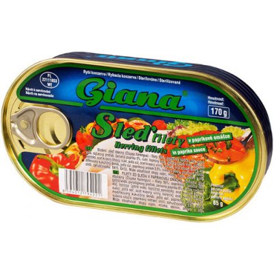 Giana Filety zo sleďa v paprikovej omáčke 170 g