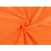 Minky hladké / JEMNÝ PLYŠ SAN METRÁŽ - 24 (25) oranžová