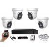 Monitorrs Security AI Aktív IP 4 kamerový set so switchom 5 Mpix WDome (6077K4B) (Monitorrs Security)