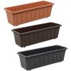 Nohelgarden Truhlík GARDEN plastový antracitový s dezénom - 60cm