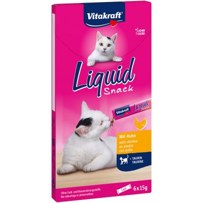 Vitakraft Cat Liquid-snack s kuraťom + taurín 24 x 15 g