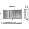 Purmo radiátor COMPACT C11 550x1000 bočné pripojenie-paneláková rozteč F061105510010300