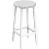 Barová stolička mramor / biele nohy