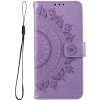 Peňaženkové puzdro Embossing Pattern Mandala Flower fialové – Xiaomi 14T