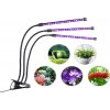 LED Grow lampa s trojitou hlavicou pre podporu rastu 27W (9x3W)