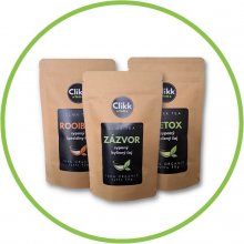 ClikkTEA DETOX zelený čaj a ZÁZVOR bylinný čaj 150 g