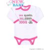 Body s potlačou New Baby 50% MAMIČKA + 50% OTECKO - 100% JA ružové