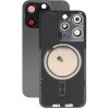Apple iPhone 15 Pro - Sklo Zadného Housingu + Sklíčko Kamery + Kovový Pliešok + Magsafe Magnet (Black Titanium), Black Titanium