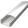 Hliníkový profil pre LED pásy SIMPLE, 17,1x8mm - Biela Typ krytky: Mliečna krytka zaklapávacia