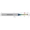 Karnasch 3062040600400 | Tvrdokovová Micro - stopková fréza, guľové ostrie 6,0/3,00°x40-90x6 mm