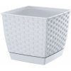 Kvetináč plast biely Prosperplast 25 cm x 25 x 22 cm