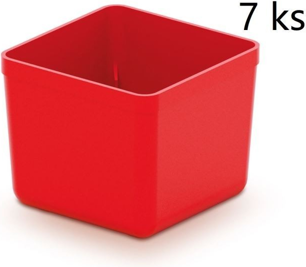 PlasticFuture Set 7 Unite box 5,5x5,5x16,5 cm červený