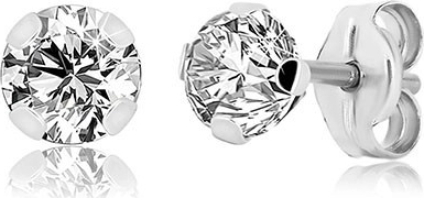 Šperky eshop náušnice žiarivý transparentný zirkón štyri paličky GG41.34