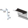 Záveterná lišta Blachotrapez RŠ 31 cm - Obrobka3SK RAL 8017 (hnedá) Poliester lesk