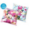 DISNEY Minnie Mouse svietiaci vankúš 40x40 cm
