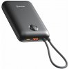 Swissten Voltbox 35W 20000 mAh s integrovanými káblami USB-C a Lightning čierna