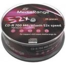 Mediarange CD-R 700MB 52x, 25ks