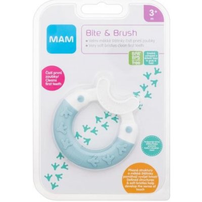 Mam Bite & Brush Teether Turquoise 1 ks