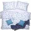 SCANquilt Obliečky KREP kvietky modrá fialová bežný 1x paplón 140x200 + 1x vankúš 70x90 cm
