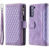 Puzdro na Samsung Galaxy S21 FE Luxury Double Layer fialové