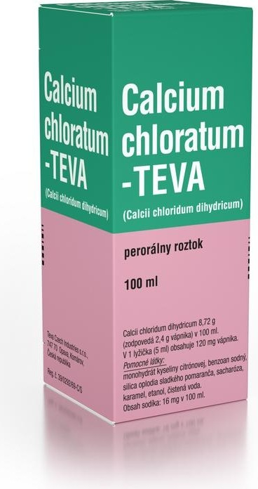 Calcium Chloratum-Teva sol.por.1 x 100 ml od 4,4 € - Heureka.sk