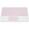 AC mobile Farebná klávesnica bluetooth s touchpad Barva: Růžová