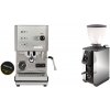 Profitec GO, brushed stainless steel + Stone Espresso Pebble, chrome
