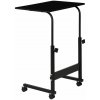 ModernHome PJJCT0135 Stolík na notebook s kolieskami, výškovo nastaviteľný, čierny