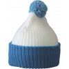 Myrtle Beach (Daiber) Pletená čiapka s brmbolcom MB7540 - Biela / aqua | uni