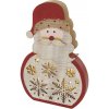 Santa LED drevená dekorácia 2xAAA