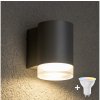 | Brilagi - LED RGBW Vonkajšie nástenné svietidlo MATERA 1xGU10/4,8W/230V sivá IP54 | BG0978+AI2382
