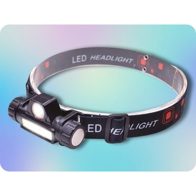 Solight LED čelové nabíjacie svietidlo, 3W+3W COB, 150lm+120lm, Li-ion, USB [WN32]