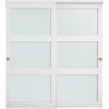 VEVOR Dvojité posuvné dvere do skrine, biele, 198,6 x 94 cm, MDF doska