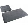 EUROMAT Kúpelňové predložky LOMBOK tmavošedé 2ks/sada
