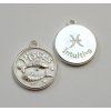 Prívesok znamenie - ryby 20x17x2mm, striebro 1ks (otvor 2mm)