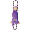 Pevná lanová hračka s plyšovým telom a pískatkom pre psov KONG® Knotts Tugger opica