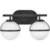 Elstead Lighting Hollis nástenná lampa 2x40 W biela-čierna HK-HOLLIS2-O-BK-BATH