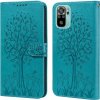 Peňaženkové kožené puzdro Deer na Xiaomi Redmi Note 10/10S - Modrá