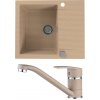 Alveus SETA 22001 Beige 55 SETA22001 - Drez Granitový Cadit 10- 590x500mm, vanička 325x425x198mm+ bateria Nina, Beige 55