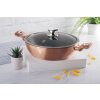 Berlingerhaus Pekáč kulatý s mramorovým povrchem a poklicí 28 cm Rosegold Metallic Line