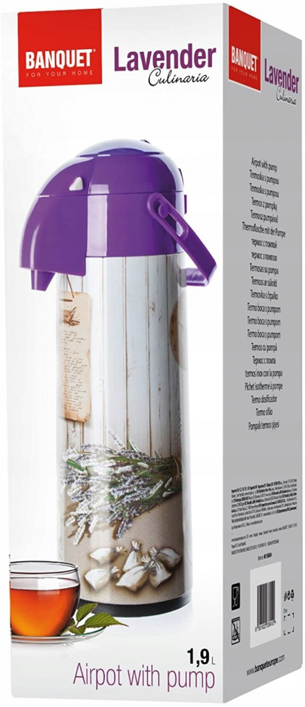 Banquet Termoska s pumpou Culinaria LAVENDER OK 1,9 L