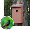 BAT-MAN Sturnus búdka pre škorce a ďatle, borovica, hnedá, so strieškou ST50DF NA