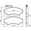 Citroen JUMPER 1/02-06 predné platničky Sada 1,8t /BOSCH/