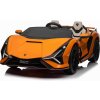 Beneo Elektrické autíčko Lamborghini Sian 4X4, oranžové, 12V, 2,4 GHz diaľkové ovládanie, USB / AUX Vstup, Bluetooth, Odpruženie, Vertikálne otváracie dvere, mäkké EVA kolesá, LED Svetlá, ORIGINAL lic