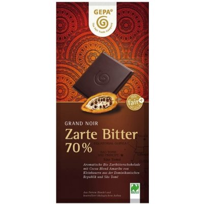 Gepa Bio horká čokoláda 70% Amaribe, 100 g