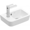 Villeroy & Boch O.novo - Umývadielko Compact, 36x25 cm, s prepadom, 1 otvor na batériu vľavo, alpská biela 43423601