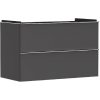Hansgrohe Xelu Q - Umývadlová skrinka, 63x98x50 cm, 2 zásuvky, matná sivá/chróm 54032000