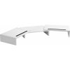 tectake 405462 stojan na monitor bozen, 3-dielny, vrátane držiakov na smartfón - biela